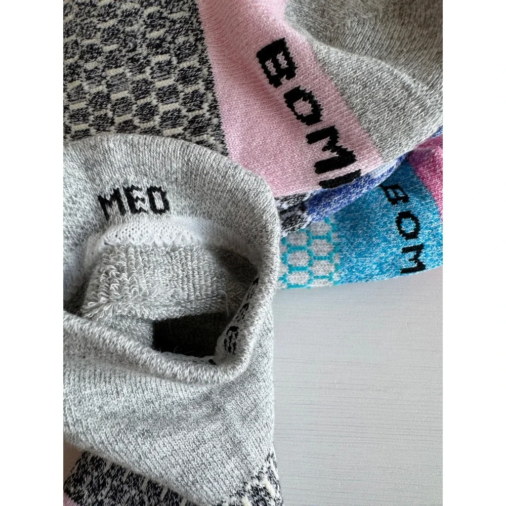 Bombas Womens Ankle Socks Medium 4 Pair Honeycomb Arch Support Multi Color